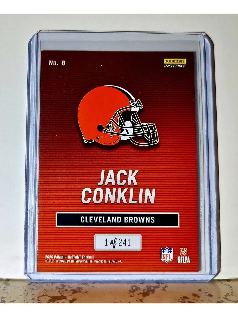 Jack Conklin 2020 Panini All-Pro NFL #8 Football Card 1/241 Cleveland Browns